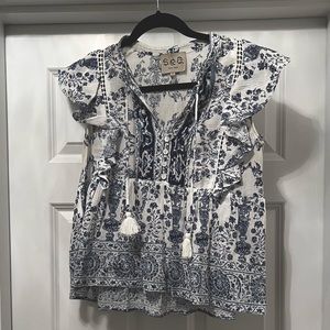 SEA size 2 flutter sleeve top
